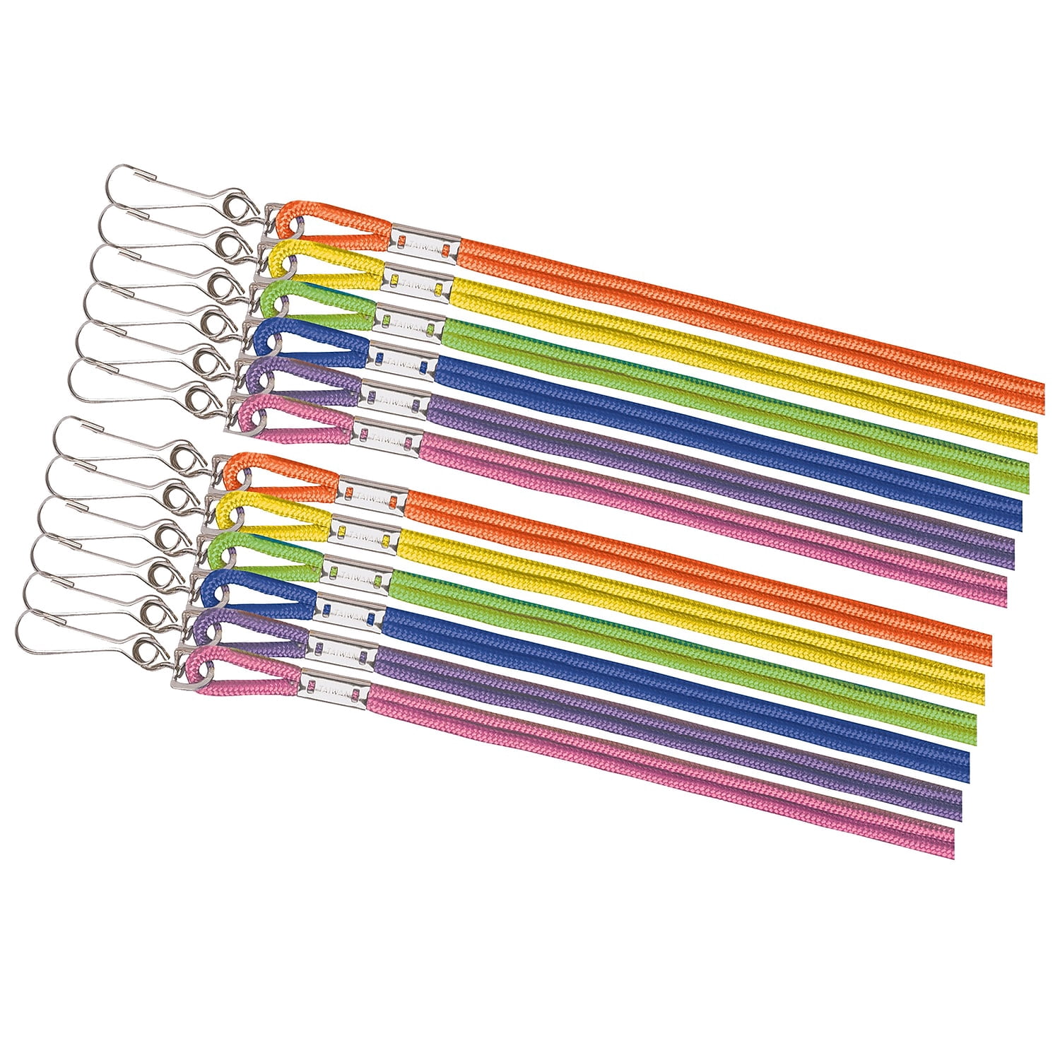 Champion Sports Nylon Lanyards Assorted Neon 12/Pack 3 Packs (CHS127ASST-3)