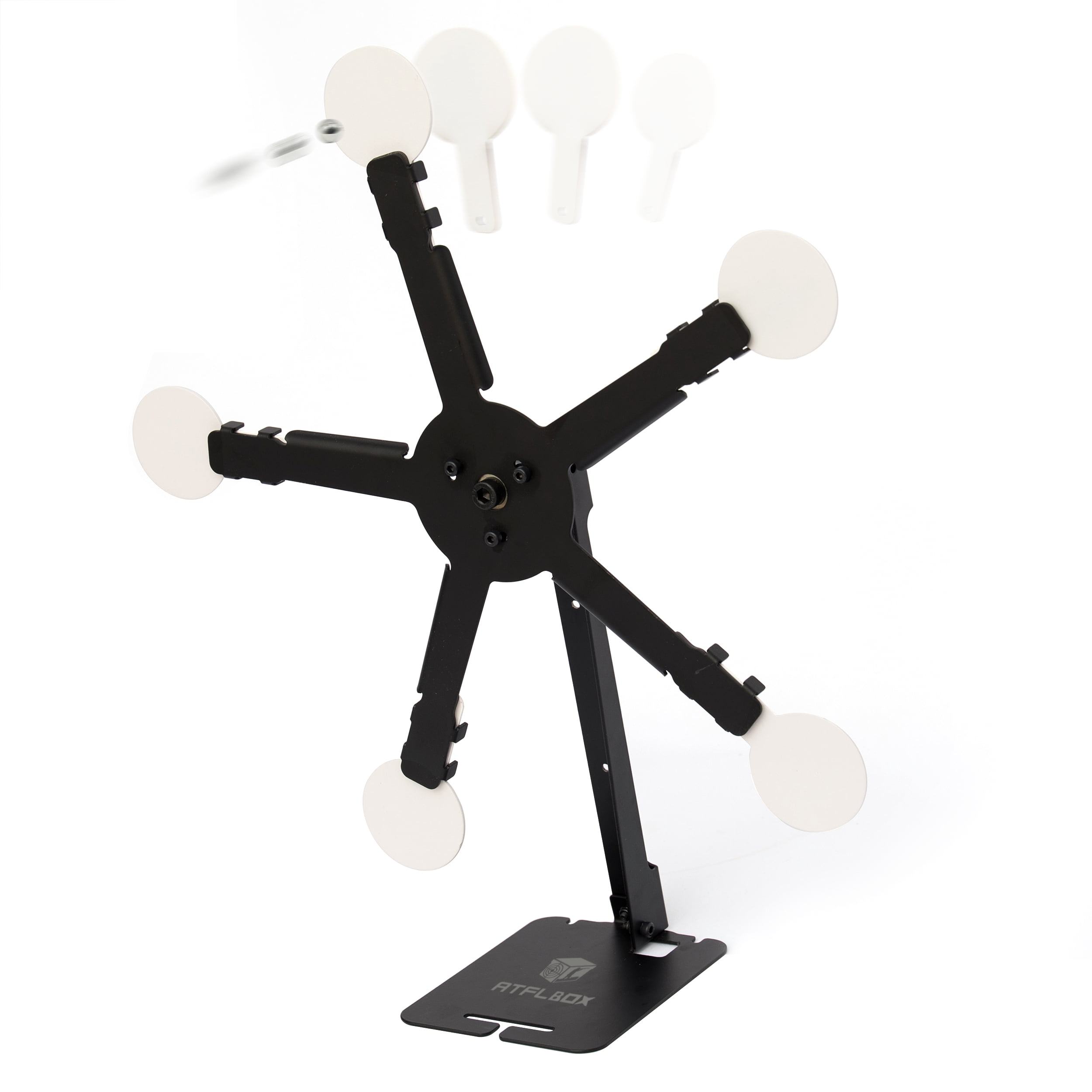 Atflbox Rotate The Metal Shooting Target with 5 Steel Plates for BB Guns (Star)