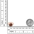 thumbnail image 6 of Gem Stone King 3.50 Ct Cushion Red Tiger Eye 18K Rose Gold Plated Silver Double Prong Ring, 6 of 6