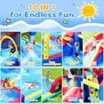thumbnail image 5 of Cheelom Inflatable Bounce House, Playground Sets for Kids Backyard, Water Spray & Water Pool for Age3+， 227"*205"*97", 5 of 10