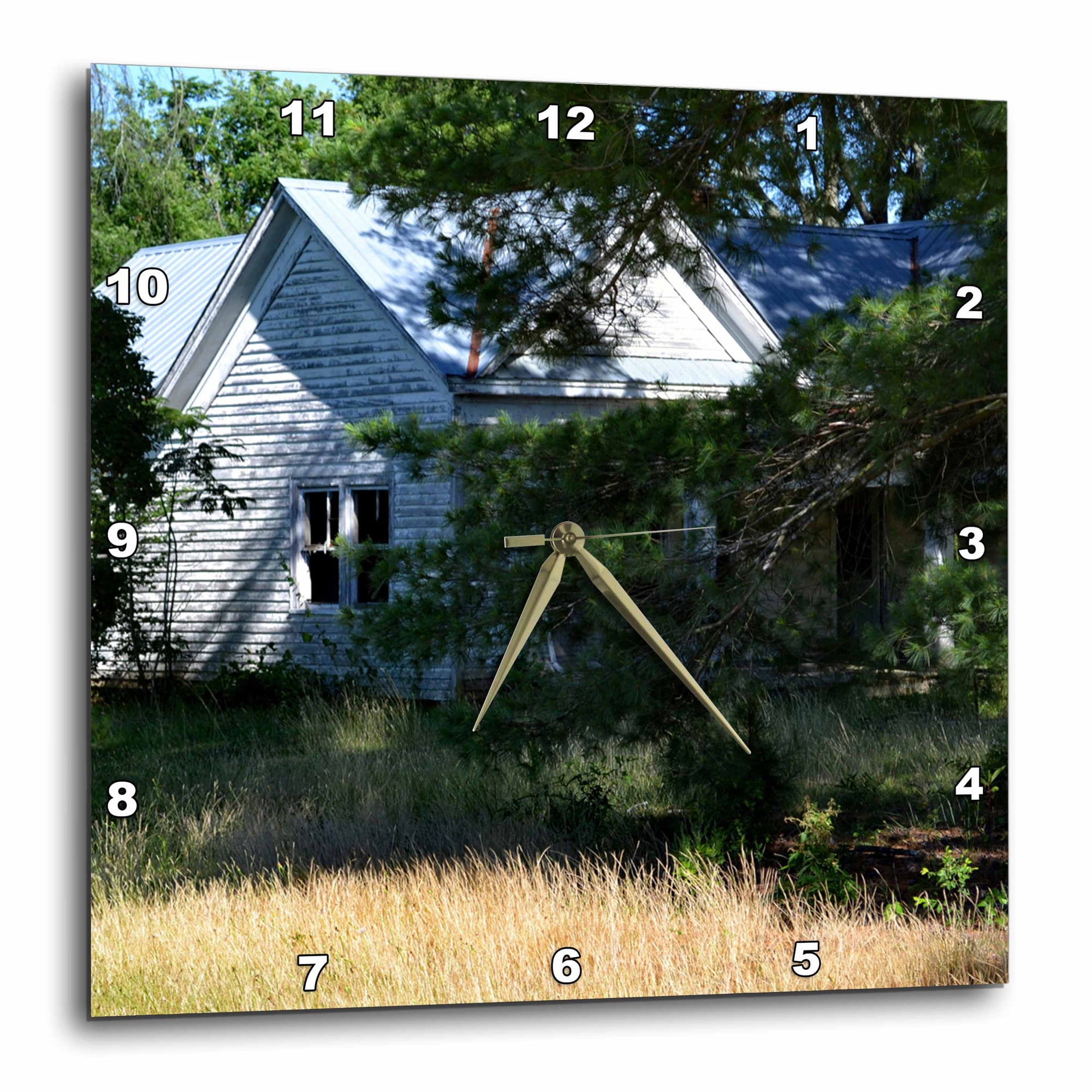 3drose, Old Georgian Abandoned House, 10x10 Wall Clock