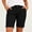 Black, variant on Women's Casual High Waist Roll Cuff Stretch Twill Bermuda Shorts with Pockets Black