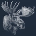 thumbnail image 3 of Majestic Moose Portrait Sweatshirt Wildlife Nature Northwoods Alaskan Wilderness Animal Black and White Art Crewneck, 3 of 7