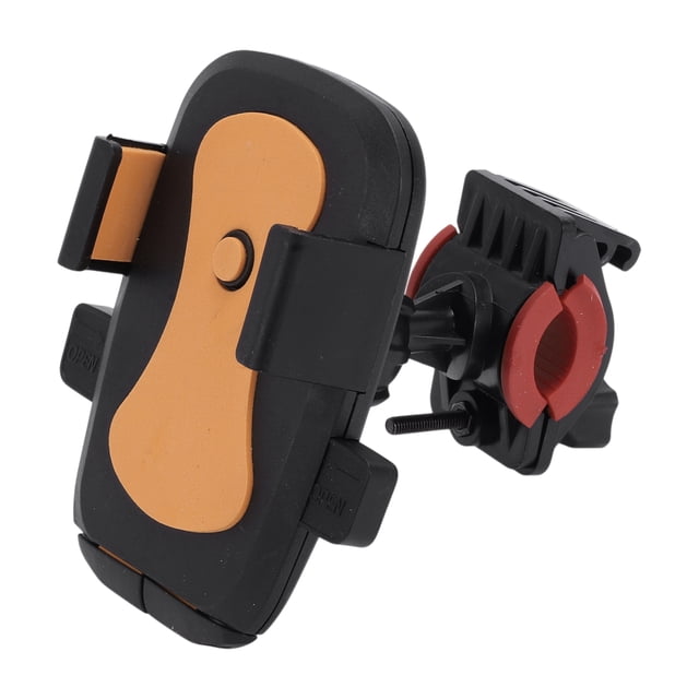 Soporte para Teléfono de Motocicleta Unique Bargains para Montaje en Manillar 4.7-7.2" Negro Naranja