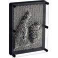 thumbnail image 1 of Escultura Clavos 3D Metal Pin Art Cara Impresa A Mano Efecto Varilla De Metal Escultura De Pared Marco En Relieve, Negro JM, 1 of 5