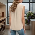 thumbnail image 4 of Sleeveless Button Down Shirts for Women Elegant Sleeveless Shirt For With Classic Collar And Button Design For Everyday Wear, 4 of 7