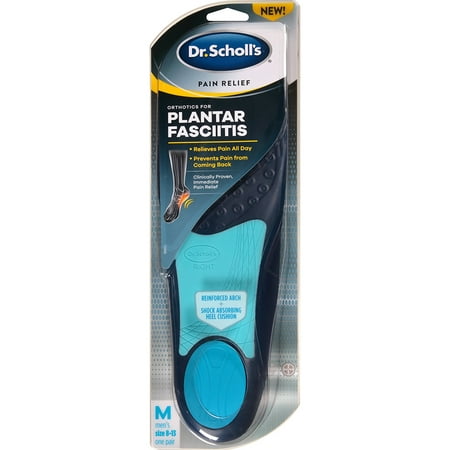 Dr. Scholl’s Pain Relief Orthotics for Plantar Fasciitis for Men, 1 Pair, Size 8-13, Designed for people who suffer pain from plantar fasciitis in the.., By Dr.