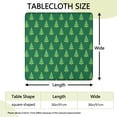 thumbnail image 2 of Green Christmas Tree Pattern Square Fitted Tablecloth with Elastic Edge,Square Table Cover,Washable Elastic Table Cover for Home Kitchen Party Decor 36"x36", 2 of 6