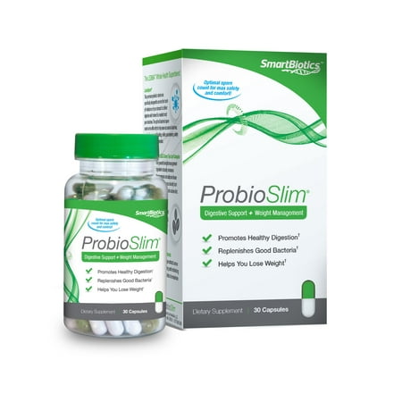 SmartBiotics ProbioSlim, Probiotic Supplement + Weight Loss, 30 Count