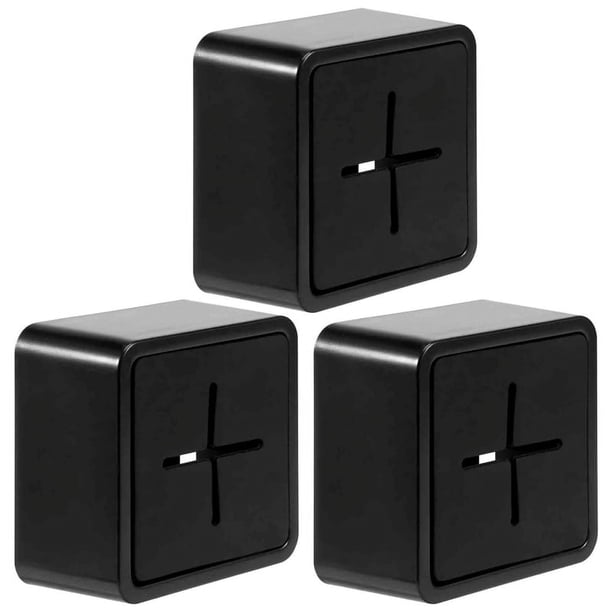 Porta Toallas para Baño - Gancho de Toalla Cocina Autoadhesivo, Montaje en Pared, Paquete 3 Negro