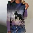 thumbnail image 1 of Nouveaux Hauts pour Femmes Printemps et Automne 2023 Grande Taille Sexy Col Rond Manches Longues Boutons Hauts Blouse Imprimée Régulière Chemise Manches Longues pour Femmes, 1 of 5