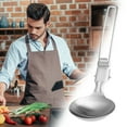 thumbnail image 4 of Stainless Steel Camping Cooking Utensil Heat-Resistant Non-stick Foldable Handle Outdoor BBQ Portable Spatula Turner Colander Spoon, 4 of 8