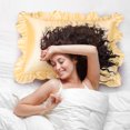 thumbnail image 4 of Unique Bargains Retro Satin Ruffle Pillowcases Envelope Closure 2pcs, 4 of 8