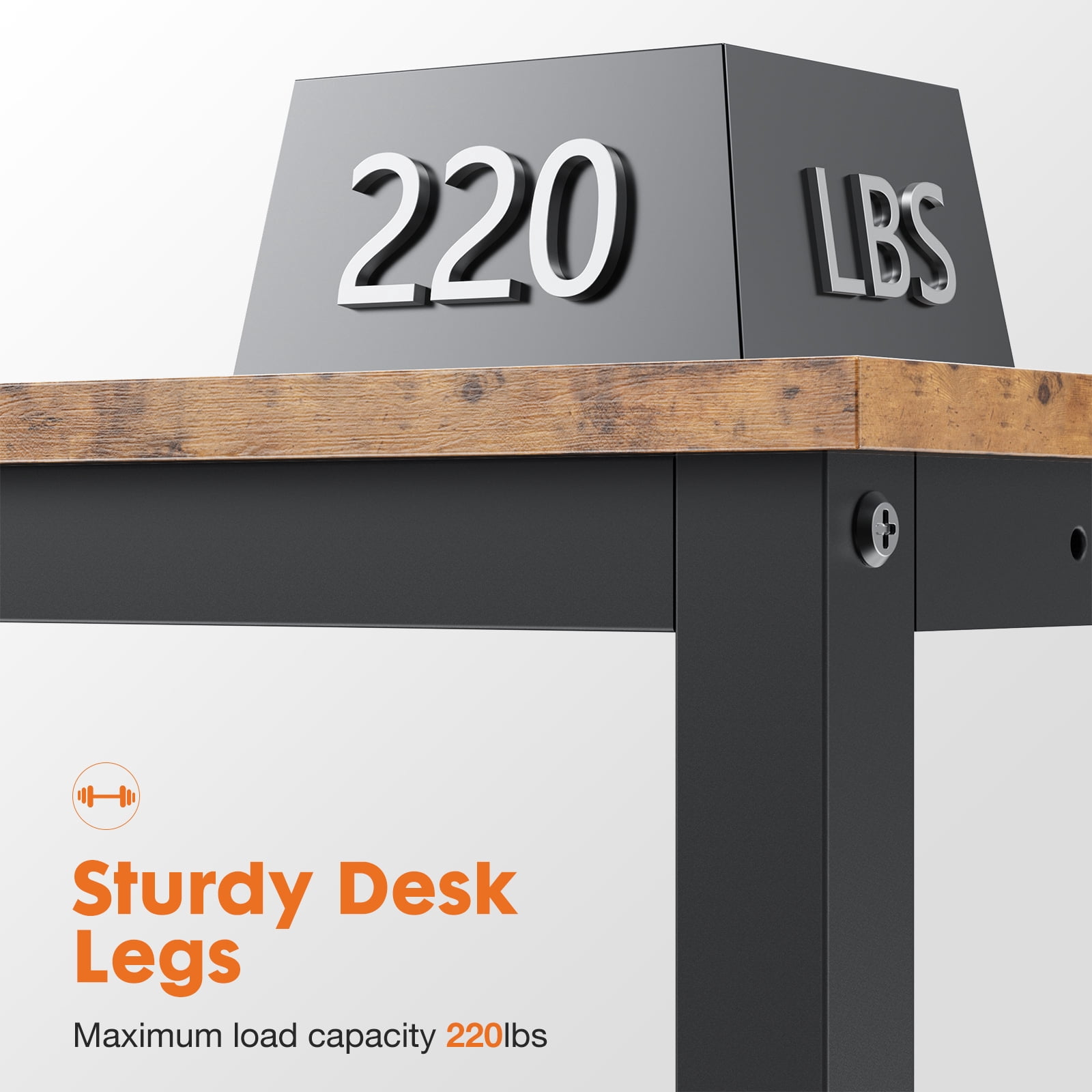 L Shaped Desk,Computer Corner Desk,PC Gaming Desk Table with Side Storage Bag-brown