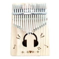 thumbnail image 1 of 17 Clé Kalimba Pouce Piano Épicéa Bois Corps Confortable Repose-Main Courbe Doigt Portable Piano Casque Modèle, 1 of 5