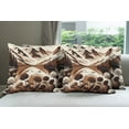 thumbnail image 5 of Ambesonne Lake Throw Pillow Cover Pack of 4, Brownish Snowy Mountain Scene, 4 Pcs-18" x 18", Pale Redwood Eggshell, 5 of 5