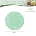 thumbnail image 2 of Uxcell Paper Doilies, Paper Lace Doilies Disposable Round Modern Decorative Placemats Bulk, Fit for Cakes Desserts Green 3.5 Inch, 2 of 7