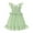 Green, variant on Tiny Cutey Toddler Baby Girl Dress Kids Summer Cotton Solid Ruffle Sleeveless Skirt Casual Sundress for 18-24 Months
