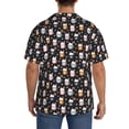 thumbnail image 5 of Fotbe Snowflake Cream Hot Cocoa print Short Sleeve Button Down Shirts for Men Casual Summer Beach Wrinkle Free Shirt-XX-Large, 5 of 7