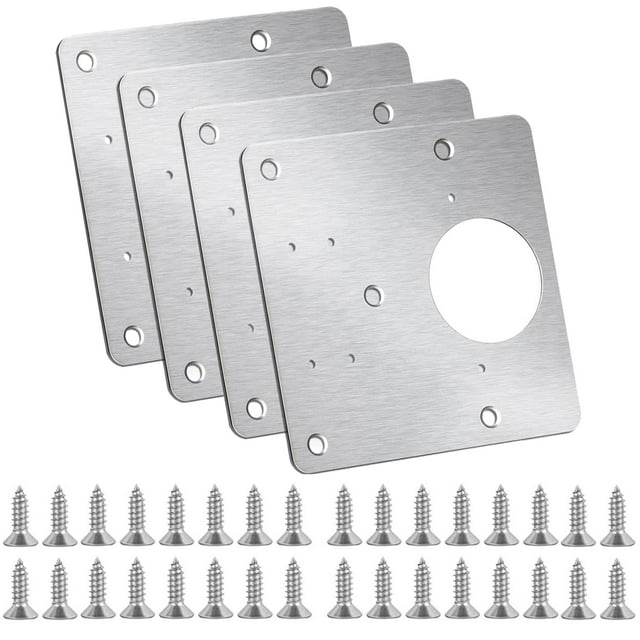 Placa de reparación para bisagras de gabinete BSBMIEQM de acero inoxidable 9 x 9 cm