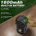 thumbnail image 4 of 2-Pack Solar Camping Lantern, Collapsible LED Solar USB Rechargeable Lantern Flashlight Emergency Hanging Lights for Camping Hurricanes Power Outages Indoor Outdoor, 4 of 6