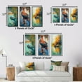 thumbnail image 4 of Designart "Full Moon Serenity Rowing at Dusk I" Lakehouse Framed Wall Art Set Of 3 - Blue Lake House Frame Gallery Wall Set For Home Decor, 4 of 6