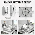 thumbnail image 3 of Dish Drying Rack Stainless Steel Dish Racks for Kitchen Counter Dish Drainers with Automatic Drainage Utensil Holder & Cups Holder Space Saving Kitchen Organizer, 3 of 8