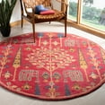 thumbnail image 4 of SAFAVIEH Heritage Kynaston Floral Wool Area Rug, Red/Multi, 4' x 4' Square, 4 of 5