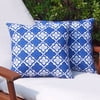 Delahey Coastal Blue Throw Pillows (2-Pack), Pattern
