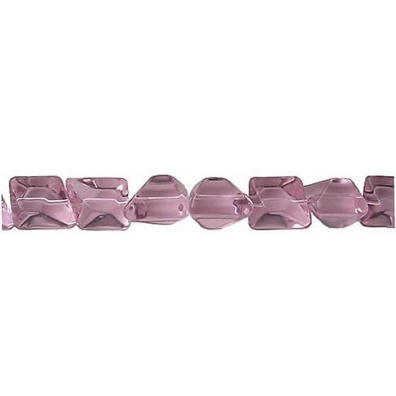 14x16mm 12 Inches Pink Glass Faceted Nugget Beads Genuine Gemstone Natural Jewelry Making