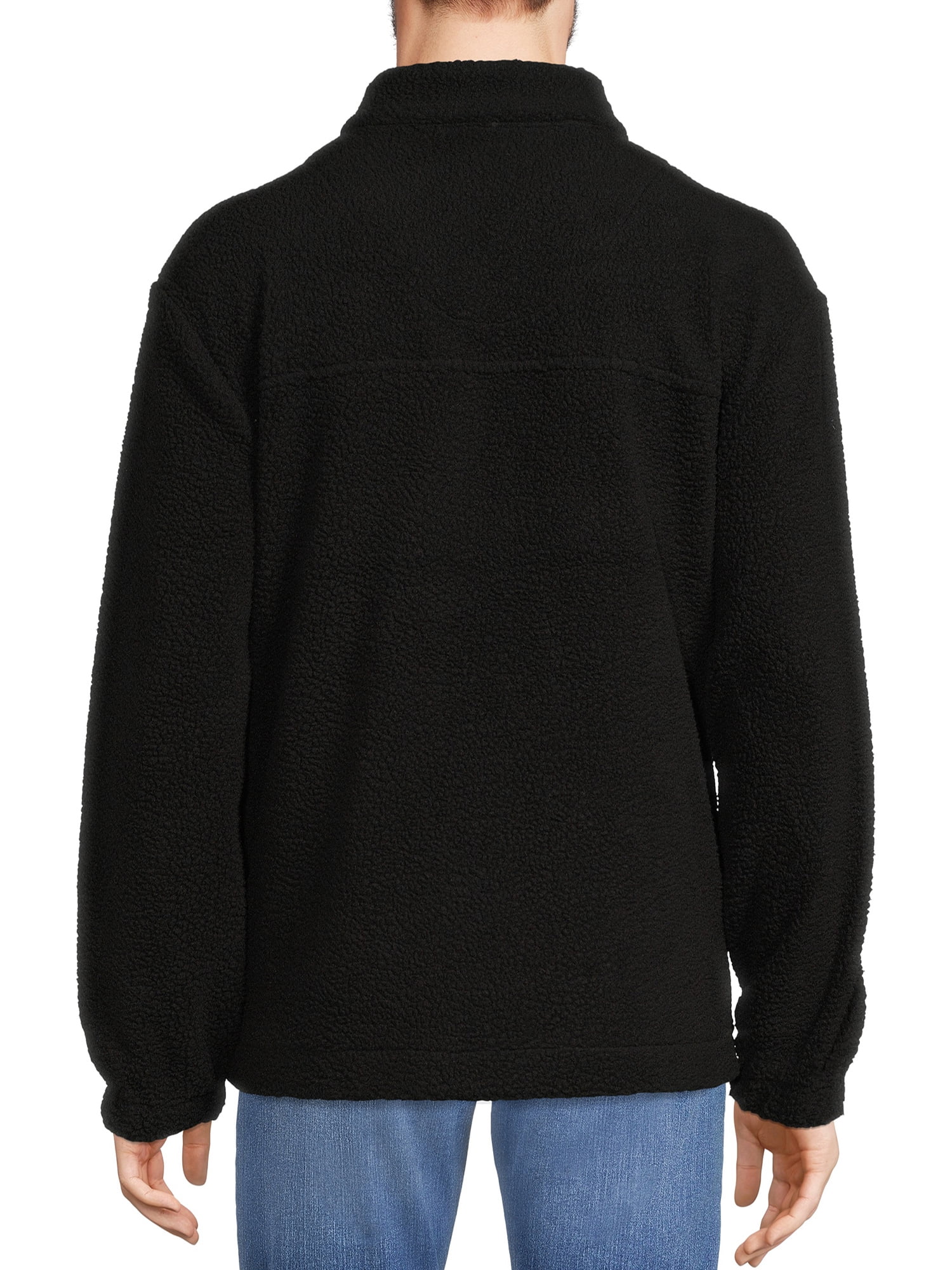 No Boundaries Men's Faux Sherling Trucker Jacket