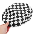thumbnail image 3 of DEMACRIO 1Pcs Checkered Print Chef Hat Polyester Use Head Cover for Cooking, 3 of 8
