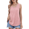 thumbnail image 1 of Camisetas Sin Mangas para Mujer, Túnicas Básicas de Verano, Ropa Suave, Conjuntos Casuales de Moda 2025. Rosa XXL, 1 of 10