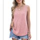 thumbnail image 1 of Camisetas Sin Mangas para Mujer, Túnicas Básicas de Verano, Ropa Suave, Conjuntos Casuales de Moda 2025. Rosa XXL, 1 of 10