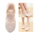 thumbnail image 2 of 1 par de zapatos de baile ligeros sin cordones, zapatos de yoga, suela de gimnasio, zapatos de ballet para niños y adultos, talla 26, 2 of 5