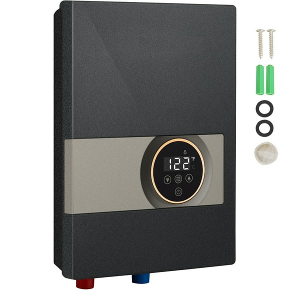KFFKFF Instant Water Heater, 13.8kw Electric Tankless Water Boiler, Digital Temperature Display & Easy Installation & 24-Hour Water Supply