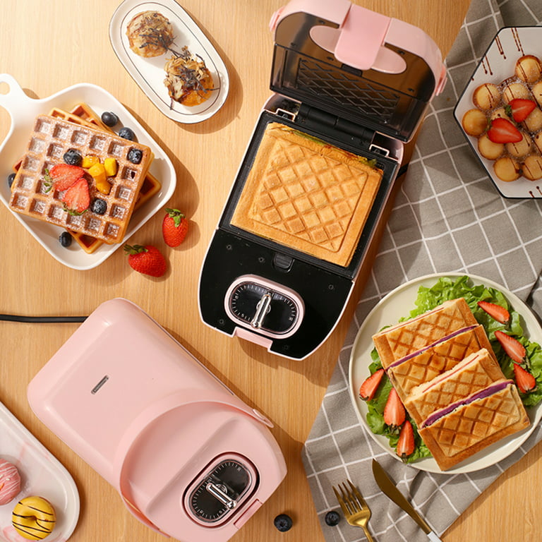 HEVIRGO 750W Electric Egg Sandwich Maker Toaster Kitchen Breakfast Waffle Bread  Machine 