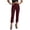 Wine, variant on Summer Capri Pants,Capris for Women Trendy High Waisted Loose Straight Leg Stretchy Capri Cropped Pants with Pockets
