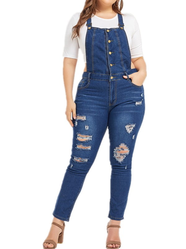 skinny denim jumpsuit