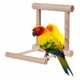 thumbnail image 3 of Bird Toy for Parrots Cockatiels Parrots Cage Swing Fun Wooden Bird Toy (Mirror), 3 of 5