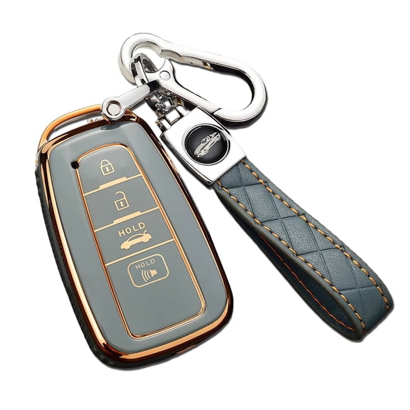 for Toyota Key Fob Cover, for Camry RAV4 Highlander Avalon C-HR Prius Corolla GT86 Key fob case Premium Soft TPU Full Cover Protection Smart Key Holder