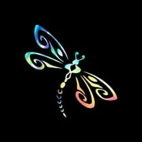 Dragonfly Holographic 6 Inch Professional Sticker for Truck, Car, Tumbler, Cup, Laptop, Decor, Locker, Table, Window