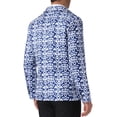 thumbnail image 3 of Blazer Floral INSPIRE CHIC para Hombre con Solapa Notch de Una Botón Retro, Chaqueta Deportiva XL Azul Marino, 3 of 6