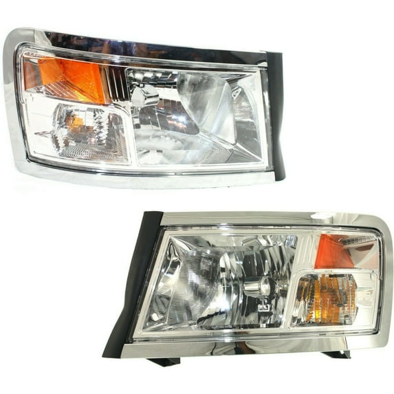 Headlight Set For 2008-10 Dakota 2011 Dakota LH RH w/ bulb