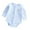 Light Blue, variant on KyCheLot Cotton Romper for Girls Boys Snap Long Sleeve Bodysuit Solid Color Clothes Newborn 0-12 Months