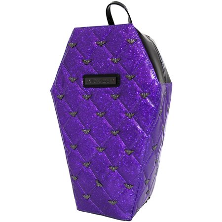 - Rock Rebel Mina Quilted Coffin Backpack Purple