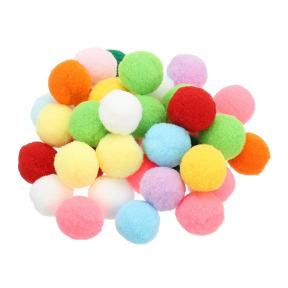 Uxcell 80Pcs 1.2inch High Elastic Pom Poms for Crafts, Multicolored