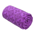 thumbnail image 4 of Toalla de yoga antideslizante de microfibra para hombre y mujer, ideal para hacer ejercicio en casa o en el gimnasio. violeta, 4 of 9