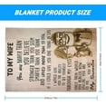 thumbnail image 5 of Personalized Flannel Blanket to My Wife Gift from Husband, Ultra Soft Flannel Fleece Blankets Christmas Birthday Valentine's Day Wedding Anniversary Throw Blanket Fits Couch Sofa Bed (59x79in), 5 of 5