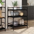 thumbnail image 2 of vidaXL Kitchen Trolley Black 65x40x86.5 cm Engineered Wood, 2 of 5